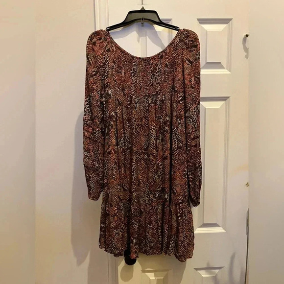 NICHOLAS Devan Gathered Snake-Print Crepe Mini Dress Size 10 - Picture 3 of 7